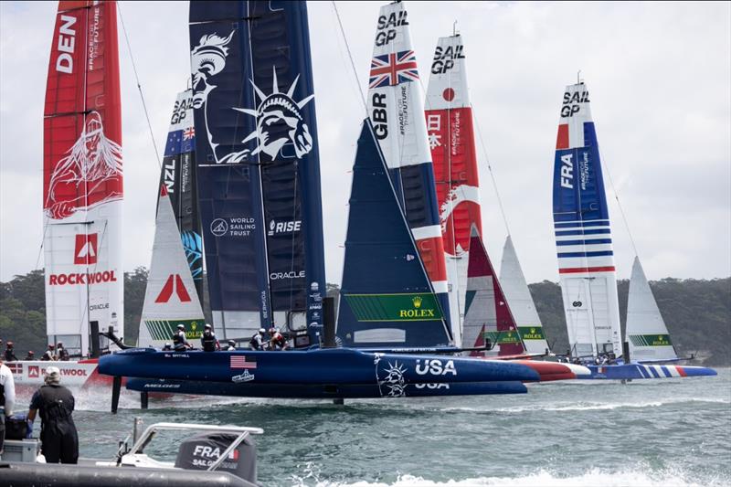 Thursday's practice racing in Sydney Harbour. Australia Sail Grand Prix presented by KPMG photo copyright Drew Malcolm for SailGP taken at  and featuring the F50 class