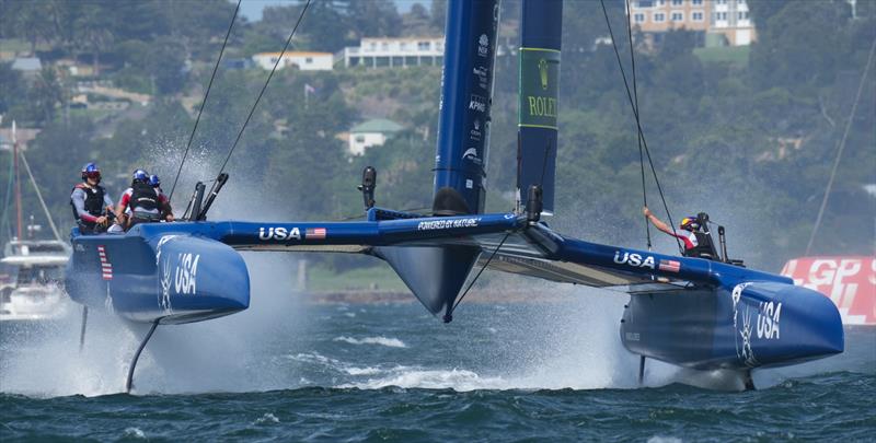 USA SailGP Team helmed by Jimmy Spithill in action on Race Day 2.  - photo © Bob Martin for SailGP