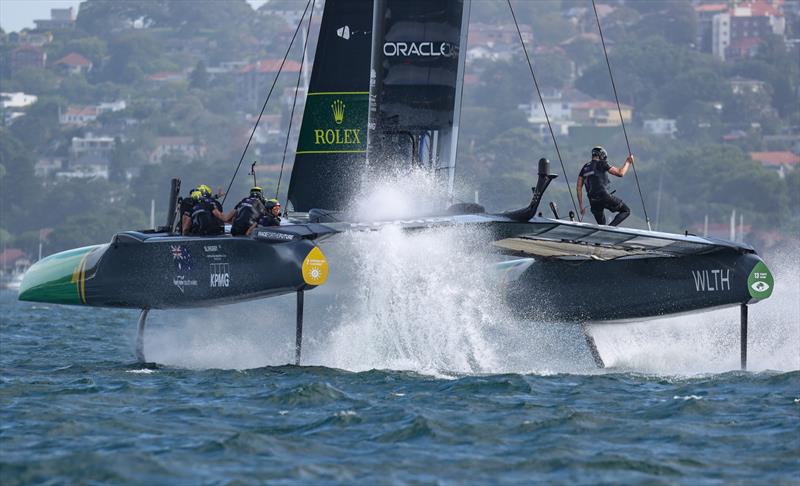 Overall winner,  Australia SailGP Team helmed by Tom Slingsby on Race Day 2. Australia Sail Grand Prix presented by KPMG. 18 December . - photo © Phil Hillyard/SailGP