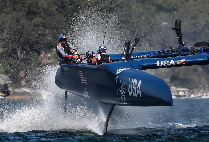 USA SailGP Team helmed by Jimmy Spithill in action on Race Day 1. Australia Sail Grand Prix - photo © Brett Costello/SailGP