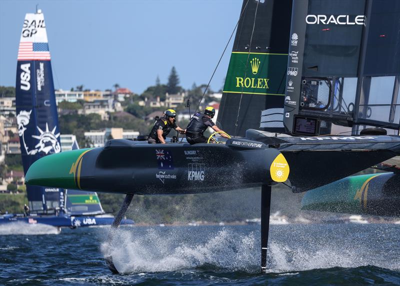 Australia SailGP Team helmed by Tom Slingsby in action on Race Day 1. Australia Sail Grand Prix presented by KPMG. - photo © Phil Hilyard/SailGP