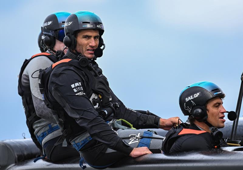 Peter Burling, Blair Tuke and Andy Maloney - NZSailGP team in a practice session ahead of SailGP San Francisco - March 2022 photo copyright Ricardo Pinto/SailGP taken at Royal New Zealand Yacht Squadron and featuring the F50 class