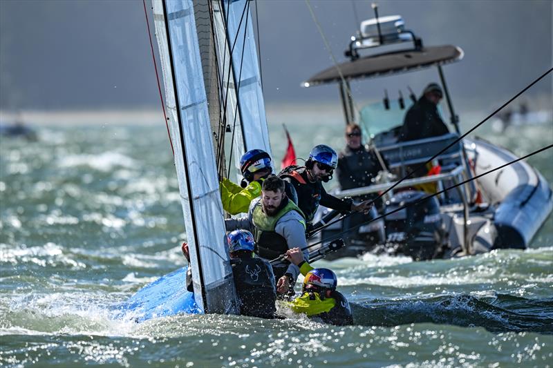 Jimmy Spithill, CEO & driver, and the USA SailGP Team along with Kai Lenny, Red Bull surfer, who joined the USA SailGP Team as a sixth sailor for the day - San Francisco SailGP, Season 2 photo copyright Ricardo Pinto/SailGP taken at San Francisco Yacht Club and featuring the F50 class