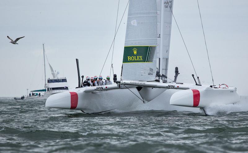 Japan SailGP Team helmed by Nathan Outterridge on Race Day 2 of San Francisco SailGP, Season 2 - photo © Felix Diemer for SailGP