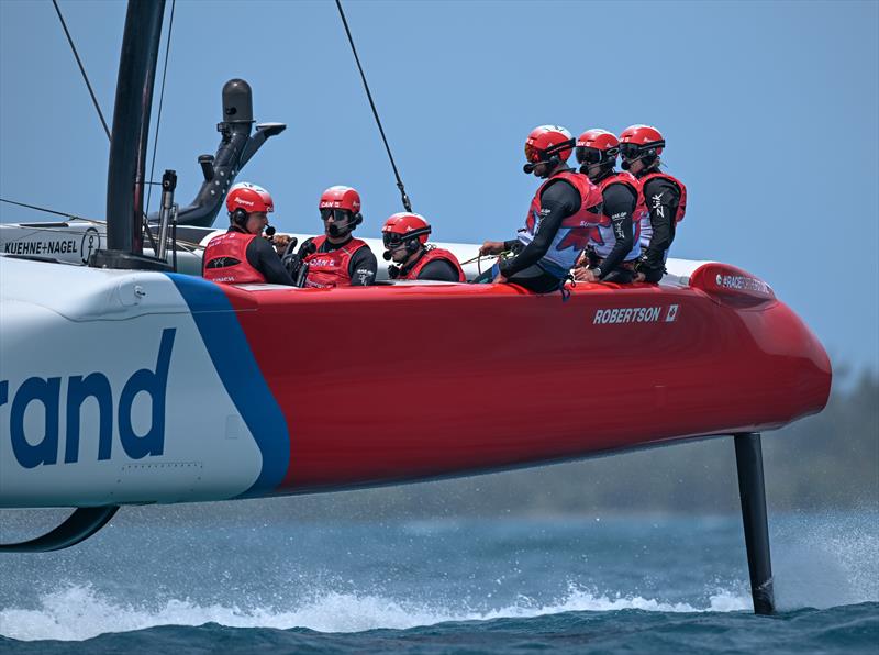 Canada SailGP team in action during a practice session ahead of Bermuda SailGP Season 3, in Bermuda. May 2022 photo copyright Ricardo Pinto/SailGP taken at Royal Bermuda Yacht Club and featuring the F50 class