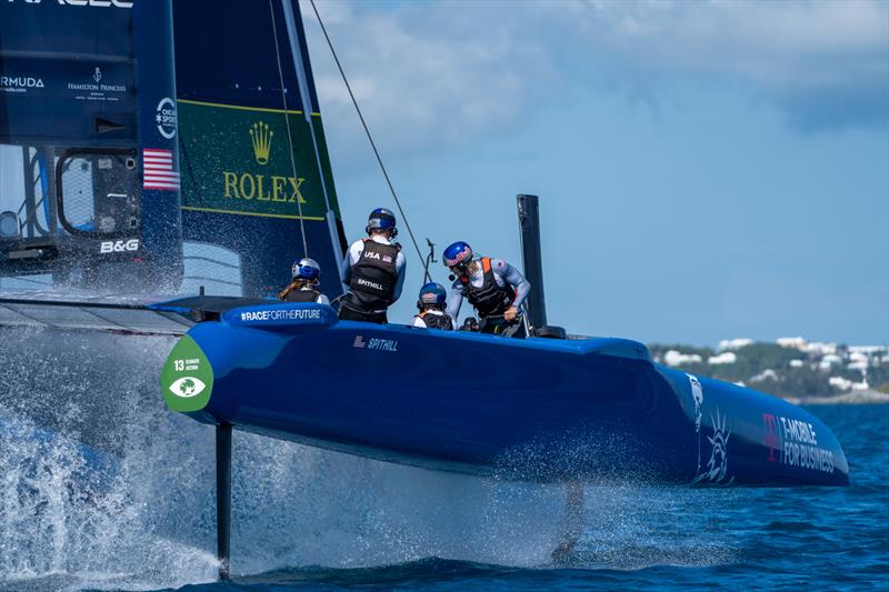 United States SailGP Team practicing in Bermuda photo copyright Sam Greenfield / SailGP taken at  and featuring the F50 class