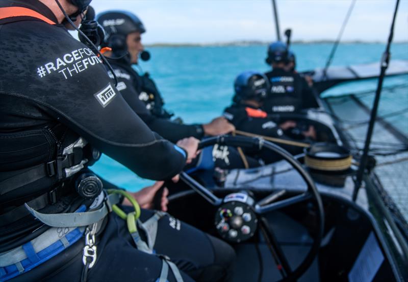 On board with the New Zealand SailGP team during a practice session ahead of Bermuda SailGP, Event 1, Season 3 in Bermuda photo copyright Ricardo Pinto/SailGP taken at Royal New Zealand Yacht Squadron and featuring the F50 class