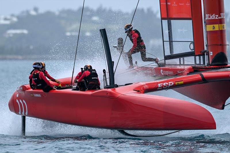 Spain SailGP Team helmed by Jordi Xammar take part in a practice race ahead of Bermuda SailGP , Season 3, in Bermuda.  May 2022 photo copyright Ricardo Pinto/SailGP taken at Royal Bermuda Yacht Club and featuring the F50 class