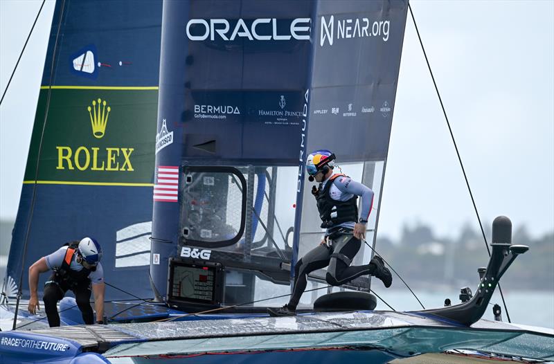 USA SailGP Team competing on Race Day 1 of Bermuda SailGP presented by Hamilton Princess, Season 3, in Bermuda photo copyright Ricardo Pinto for SailGP taken at  and featuring the F50 class