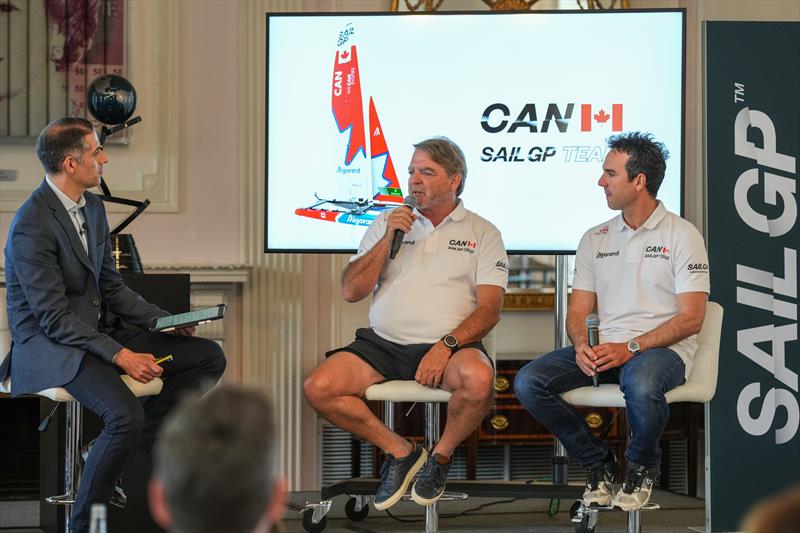 Fred Pye, founder of Canada SailGP Team, and Phil Robertson, driver of Canada SailGP Team photo copyright Adam Warner/SailGP taken at Royal Bermuda Yacht Club and featuring the F50 class