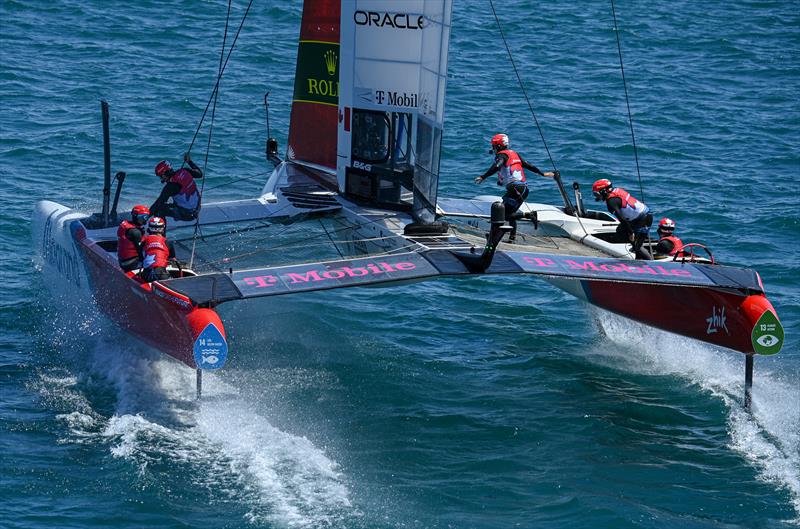 Canada SailGP Team helmed by Phil Robertson on Race Day 1 of the T-Mobile United States Sail Grand Prix | Chicago at Navy Pier, Lake Michigan, Season 3, June 2022 - photo © Jon Buckle/SailGP