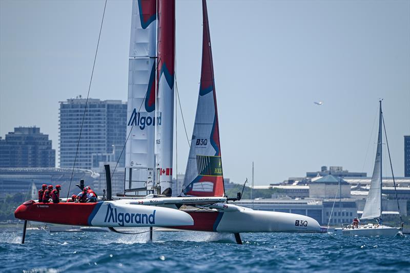 Canada SailGP Team helmed by Phil Robertson on Race Day 2 - T-Mobile United States Sail Grand Prix, Chicago at Navy Pier, Lake Michigan, Season 3 - photo © Jon Buckle/SailGP