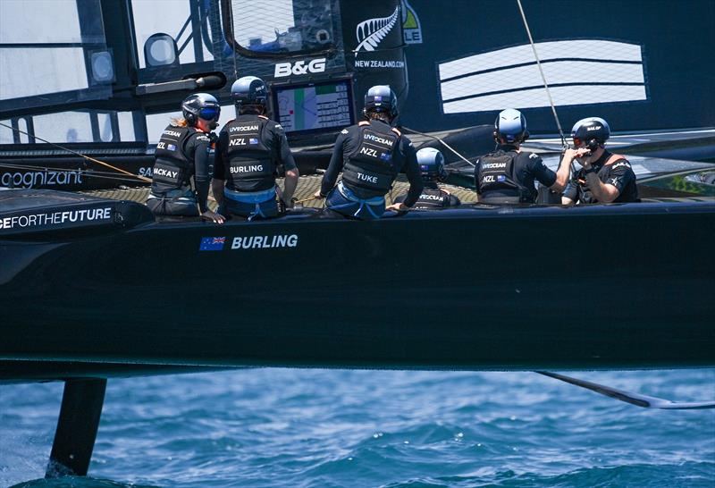 New Zealand SailGP Team in action on Race Day 2 of the T-Mobile United States Sail Grand Prix, Chicago at Navy Pier, Lake Michigan, Season 3 photo copyright Jon Buckle/SailGP taken at Chicago Yacht Club and featuring the F50 class