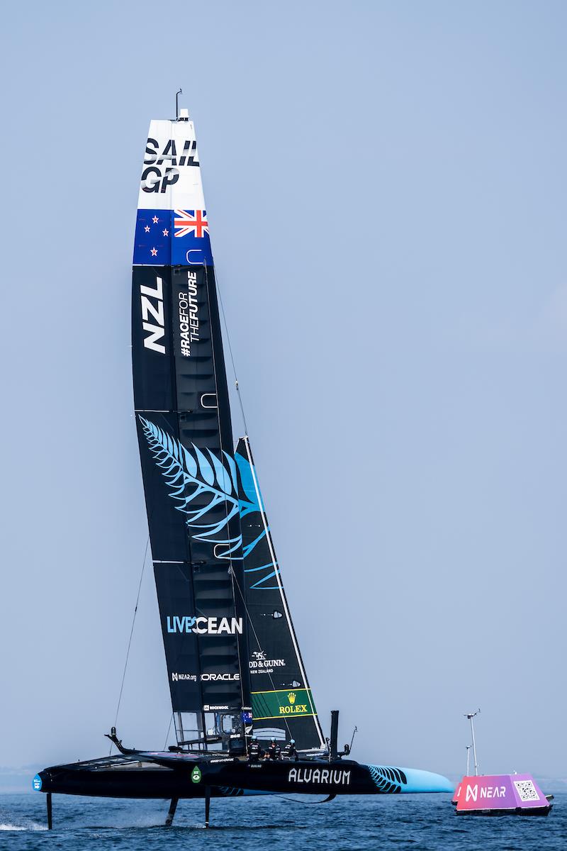 New Zealand SailGP Team in action during a practice session ahead of the Rockwool Denmark Sail Grand Prix in Copenhagen, Denmark. 18th August  photo copyright Bob Martin/SailGP taken at Royal New Zealand Yacht Squadron and featuring the F50 class