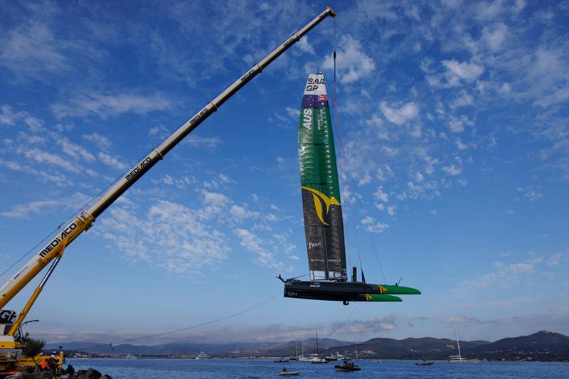 Australia SailGP Team is launched for a practice session ahead of the Range Rover France Sail Grand Prix in Saint Tropez - photo © David Gray/SailGP