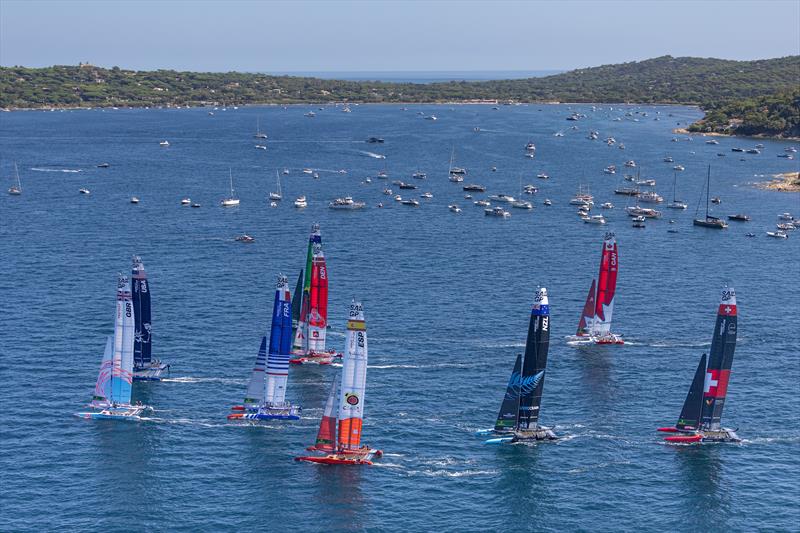 Race Day 2 of the Range Rover France Sail Grand Prix in Saint Tropez, France. 11th September  photo copyright David Gray/SailGP taken at Société Nautique de Saint-Tropez and featuring the F50 class