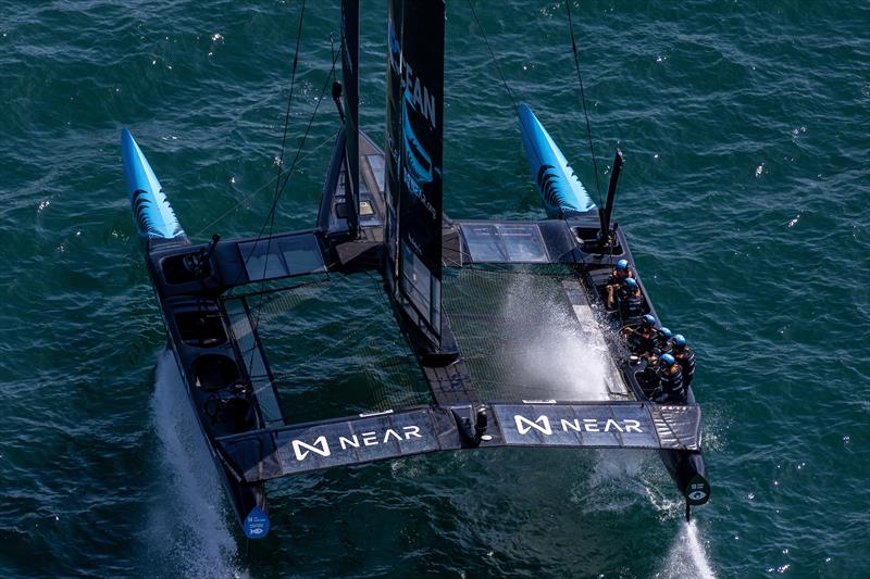 NZSailGP Team  in practice racing ahead of the Spain Sail Grand Prix in Cadiz, Andalusia, Spain. 23rd September  photo copyright David Gray/SailGP taken at Real Club Náutico de Cádiz and featuring the F50 class