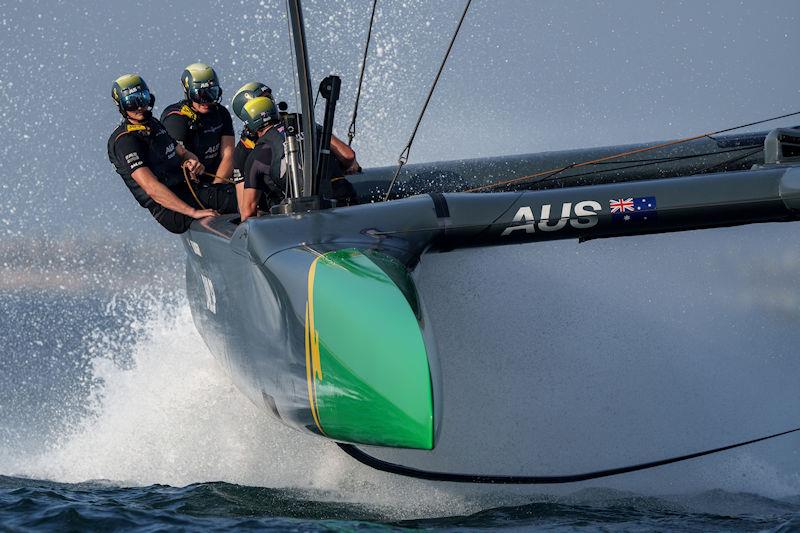 Australia SailGP Team helmed by Tom Slingsby competing on Race Day 2 of the Dubai Sail Grand Prix presented by P&O Marinas in Dubai, United Arab Emirates - photo © Bob Martin for SailGP