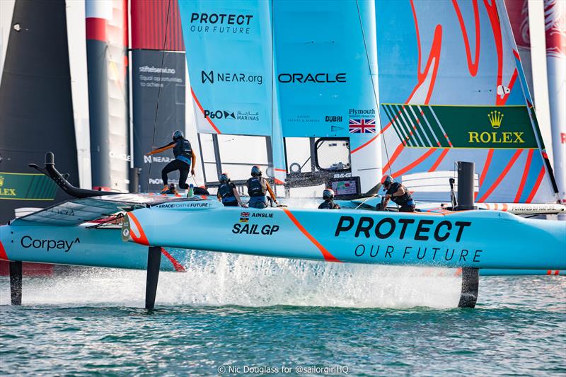 Day 1 of the Dubai Sail Grand Prix presented by P&O Marinas photo copyright Nic Douglass for @sailorgirlHQ taken at  and featuring the F50 class