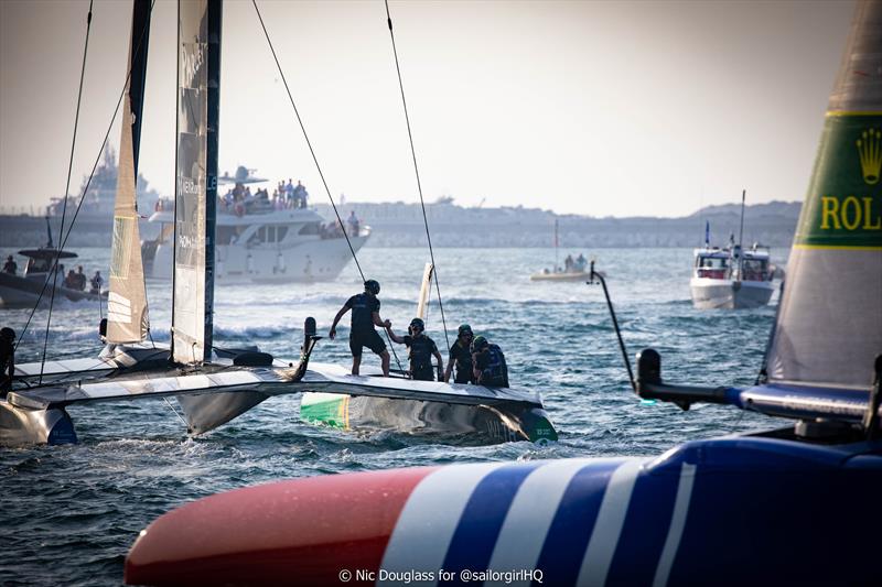 Day 2 of the Dubai Sail Grand Prix presented by P&O Marinas photo copyright Nic Douglass for @sailorgirlHQ taken at  and featuring the F50 class