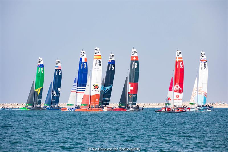 Day 2 of the Dubai Sail Grand Prix presented by P&O Marinas photo copyright Nic Douglass for @sailorgirlHQ taken at  and featuring the F50 class