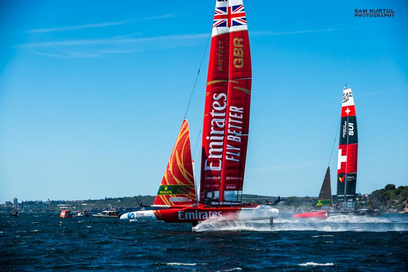 Practice ahead of the KPMG Australia Sail Grand Prix - Sydney photo copyright Sam Kurtul / www.worldofthelens.co.uk taken at  and featuring the F50 class