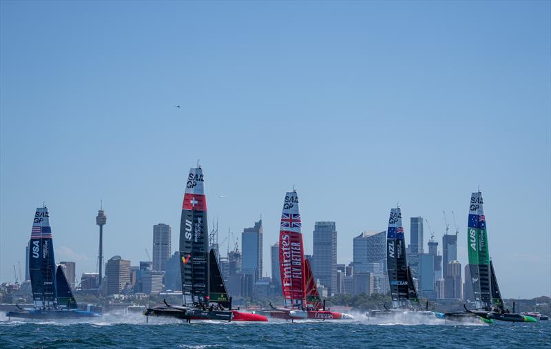 New Zealand SailGP Team during a practice session ahead of the KPMG Australia Sail Grand Prix in Sydney, Australia. Thursday February 16, 2023 - photo © Bob Martin for SailGP