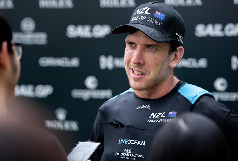 Peter Burling - New Zealand SailGP Team during a practice session ahead of the KPMG Australia Sail Grand Prix in Sydney, Australia. Thursday February 16, 2023 - photo © Eloi Stichelbaut for SailGP.