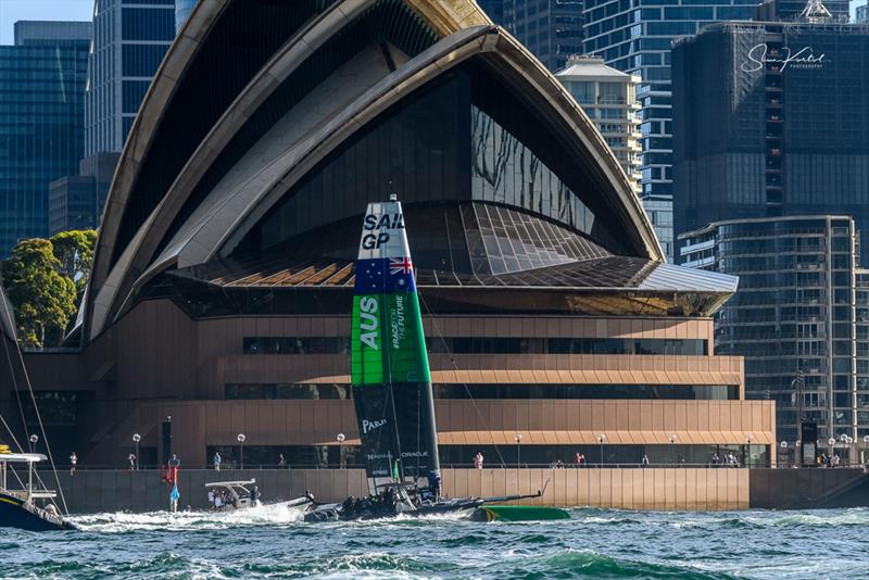 Race Day 1 of the KPMG Australia Sail Grand Prix in Sydney, Australia photo copyright Sam Kurtul / www.worldofthelens.co.uk taken at  and featuring the F50 class