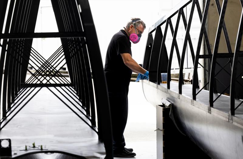 Wingsail build - SailGP Technologies - Warkworth, New Zealand - February 2023 photo copyright Brett Phibbs/SailGP taken at Royal New Zealand Yacht Squadron and featuring the F50 class