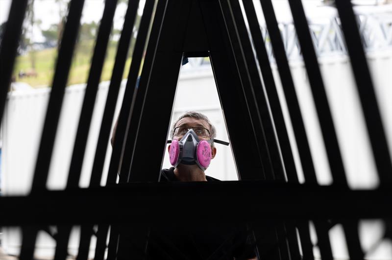 Wingsail build - SailGP Technologies - Warkworth, New Zealand - February 2023 photo copyright Brett Phibbs/SailGP taken at Royal New Zealand Yacht Squadron and featuring the F50 class