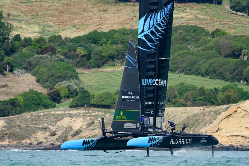 New Zealand SailGP Team take part in a practice session ahead of the ITM New Zealand Sail Grand Prix in Christchurch, photo copyright Ricardo Pinto/SailGP taken at Naval Point Club Lyttelton and featuring the F50 class