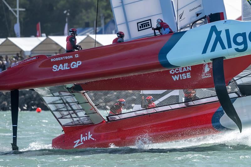 Canada SailGP Team in action on Race Day 1 of the ITM New Zealand Sail Grand Prix in Christchurch, - photo © Ricardo Pinto/SailGP