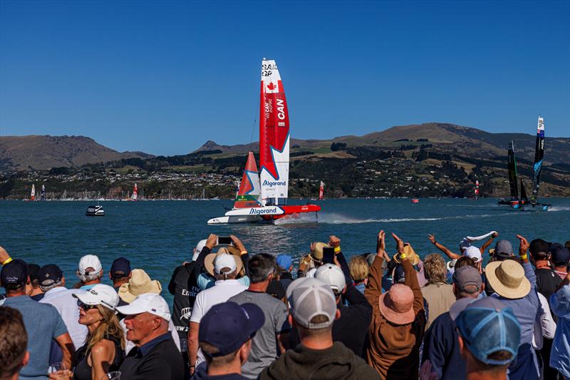 Canada SailGP Team cross the finish line to win the ITM New Zealand Sail Grand Prix in Christchurch - photo © Felix Diemer/SailGP
