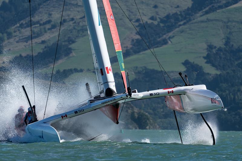 Canada SailGP Team  in action on Race Day 2 of the ITM New Zealand Sail Grand Prix in Christchurch, New Zealand - photo © Bob Martin/SailGP