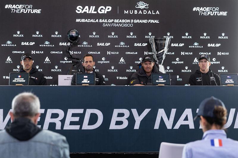 Quentin Delapierre, driver of France SailGP Team, Ben Ainslie, driver of Emirates Great Britain SailGP Team, Tom Slingsby, CEO and driver of Australia SailGP Team, and Peter Burling, Co-CEO and driver of New Zealand SailGP Team - photo © Adam Warner for SailGP