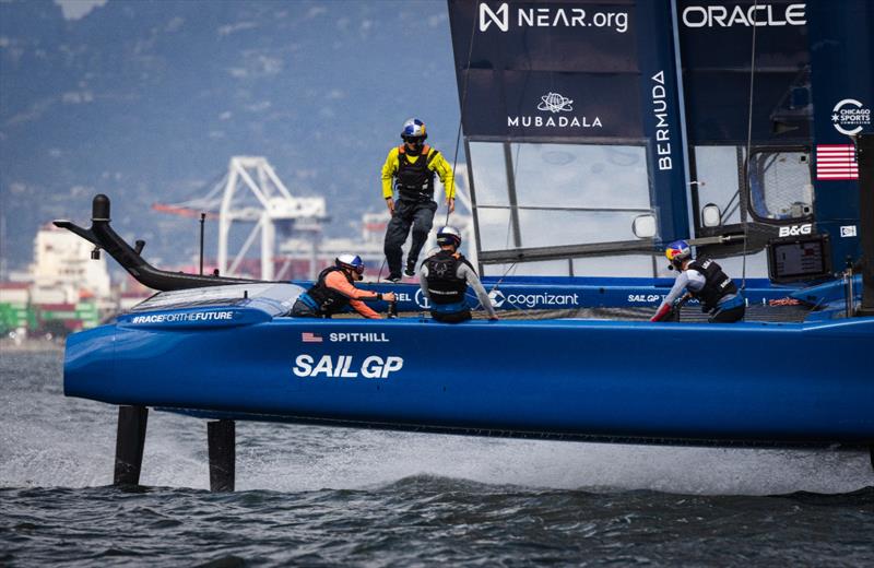 US SailGP Team practice ahead of the Mubadala SailGP Season 3 Grand Final photo copyright SailGP taken at  and featuring the F50 class