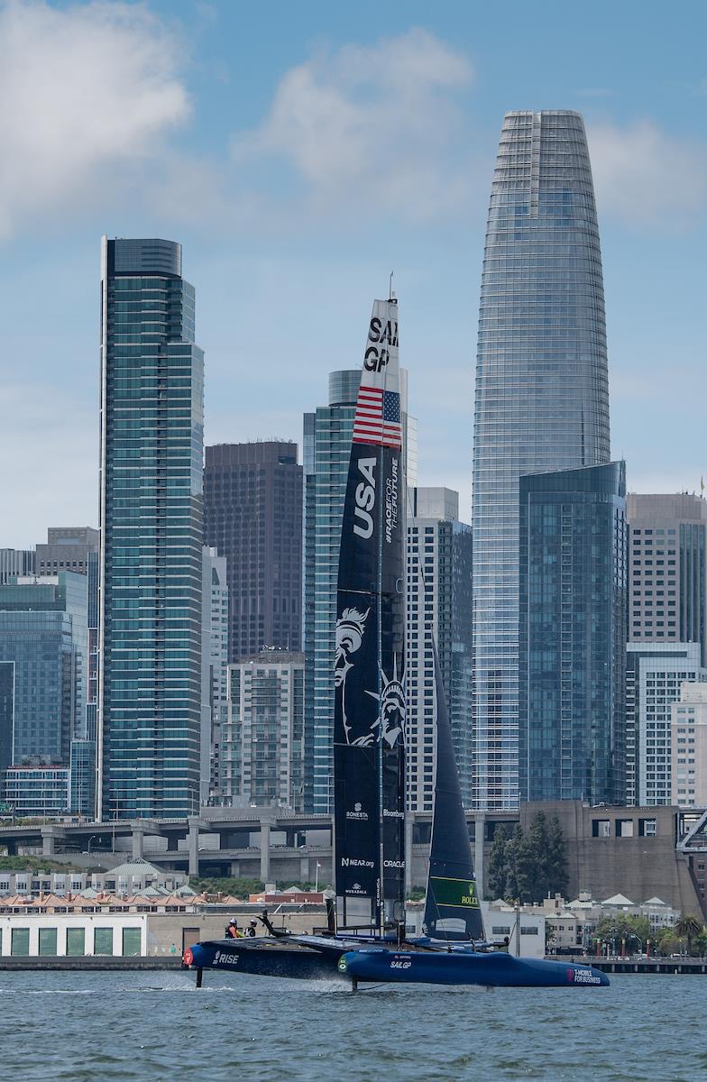 US SailGP Team practice ahead of the Mubadala SailGP Season 3 Grand Final photo copyright SailGP taken at  and featuring the F50 class