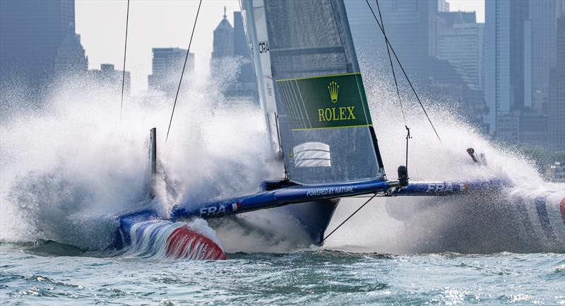 France SailGP Team helmed by Quentin Delapierre in action on Race Day 1 of the Rolex United States Sail Grand Prix | Chicago  - photo © Bob Martin/SailGP