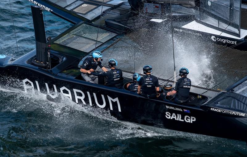 New Zealand SailGP Team helmed by Peter Burling in action on Race Day 1 of the Oracle Los Angeles Sail Grand Prix at the Port of Los Angeles, in California, USA. 22nd July . Photo: Ricardo Pinto for SailGP. Handout image supplied by SailGP - photo © Ricardo Pinto/SailGP