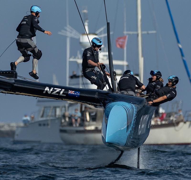 New Zealand SailGP Team in action on Race Day 1 of the Oracle Los Angeles Sail Grand Prix July 22-23, 2023 photo copyright Simon Bruty/SailGP taken at Long Beach Yacht Club and featuring the F50 class