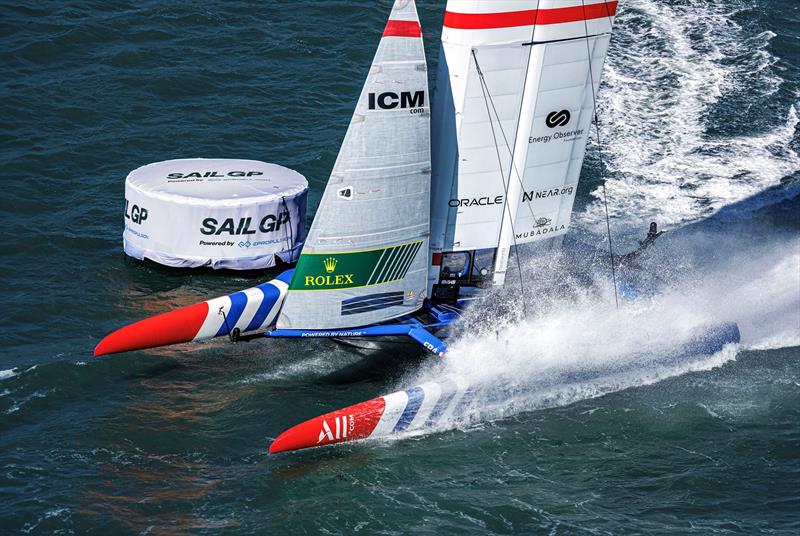 Autonomous race marks Powered by ePropulsion V2 photo copyright David Gray for SailGP taken at  and featuring the F50 class