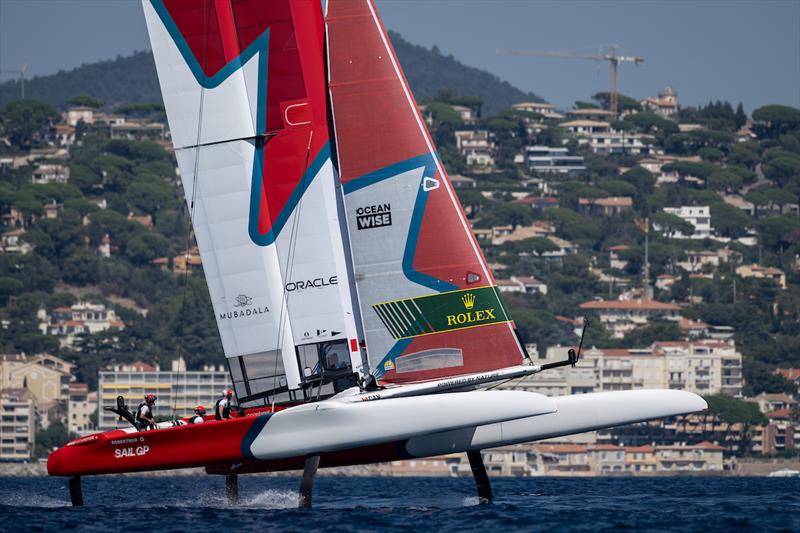 Canada SailGP Team  - Saint Tropez during a practice session ahead of the France Sail Grand Prix in Saint-Tropez. September 6, 2023 - photo © Ricardo Pinto/SailGP
