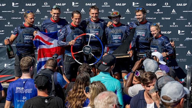 Emirates Great Britain SailGP Team helmed by Ben Ainslie celebrate winning the 2023 France Sail Grand Prix in Saint-Tropez, France - photo © Andrew Baker for SailGP
