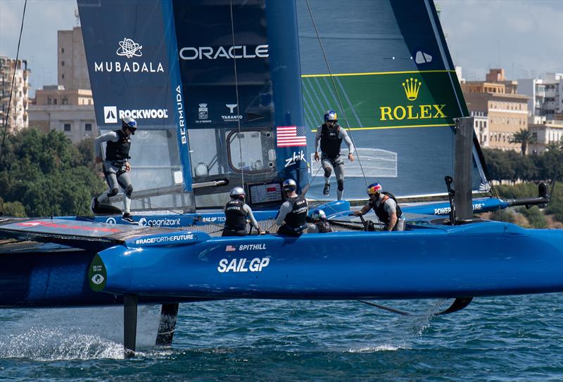 USA SailGP Team helmed by Jimmy Spithill on Race Day 2 of the ROCKWOOL Italy Sail Grand Prix in Taranto, Italy - photo © Ricardo Pinto for SailGP