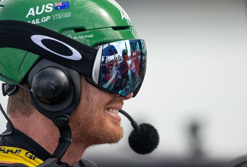 Tom Slingsby, CEO and driver of Australia SailGP Team, prepares for racing on Race Day 2 of the Spain Sail Grand Prix in Cadiz, Spain photo copyright Ricardo Pinto for SailGP taken at  and featuring the F50 class