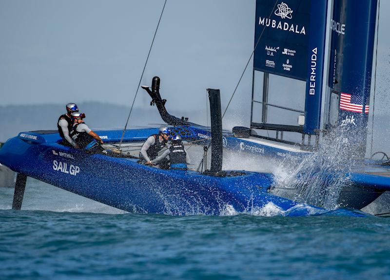 USA SailGP Team helmed by Jimmy Spithill on Race Day 2 of the Spain Sail Grand Prix in Cadiz, Spain photo copyright Ricardo Pinto for SailGP taken at  and featuring the F50 class