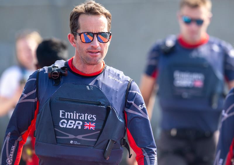 Ben Ainslie, driver of Emirates Great Britain SailGP Team, prepares to take part in a practice session ahead of the Emirates Sail Grand Prix presented by P&O Marinas in Dubai, United Arab Emirates photo copyright Ricardo Pinto for SailGP taken at  and featuring the F50 class