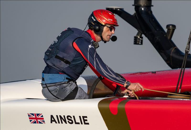Ben Ainslie racing for Emirates GBR in Dubai photo copyright Emirates Great Britain SailGP Team taken at  and featuring the F50 class