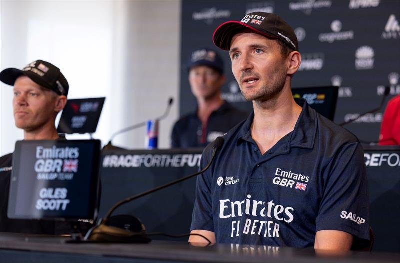 Emirates GBR Driver Giles Scott at KPMG Australia Sail Grand Prix Press Conference at Sydney Opera House - photo © SailGP